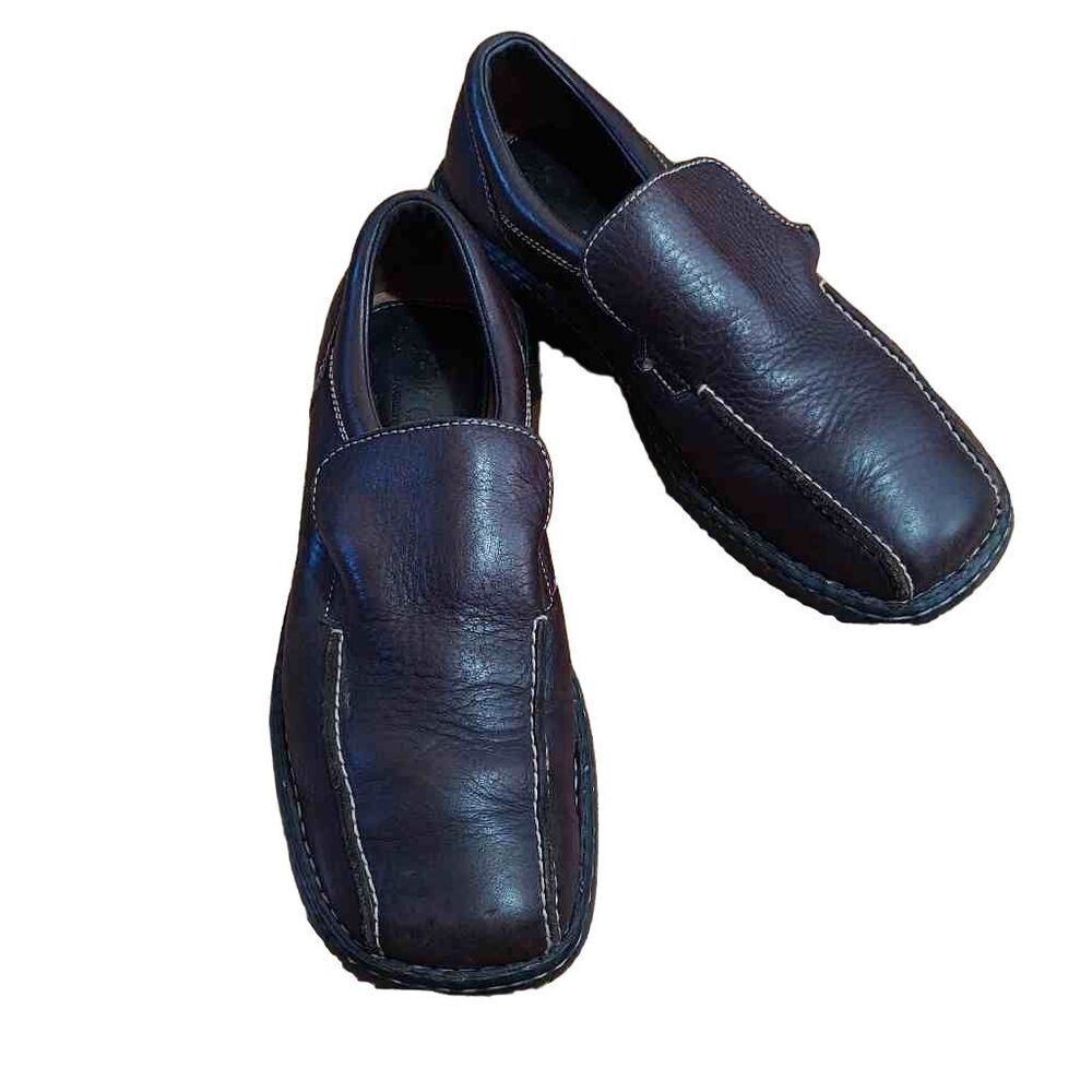 Born Brown Leather Loafers Mens Size 9.5